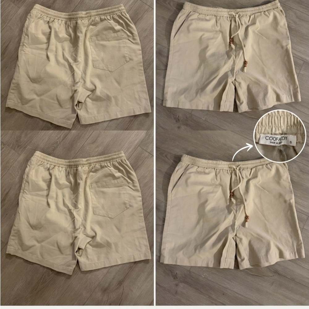Coofandy Beige Casual Shorts